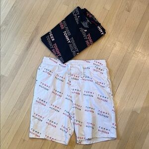 Tommy Hilfiger - 2 PIECE - Mens White and Blue logo Sleepwear
